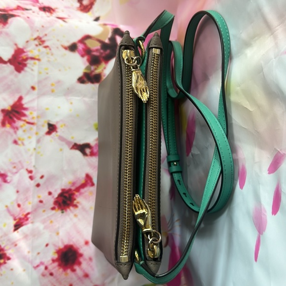 ALEXIS BITTAR - IN MY DREAMS POUCH CROSSBODY - SEA FOAM/TAUPE - Picture 11 of 12